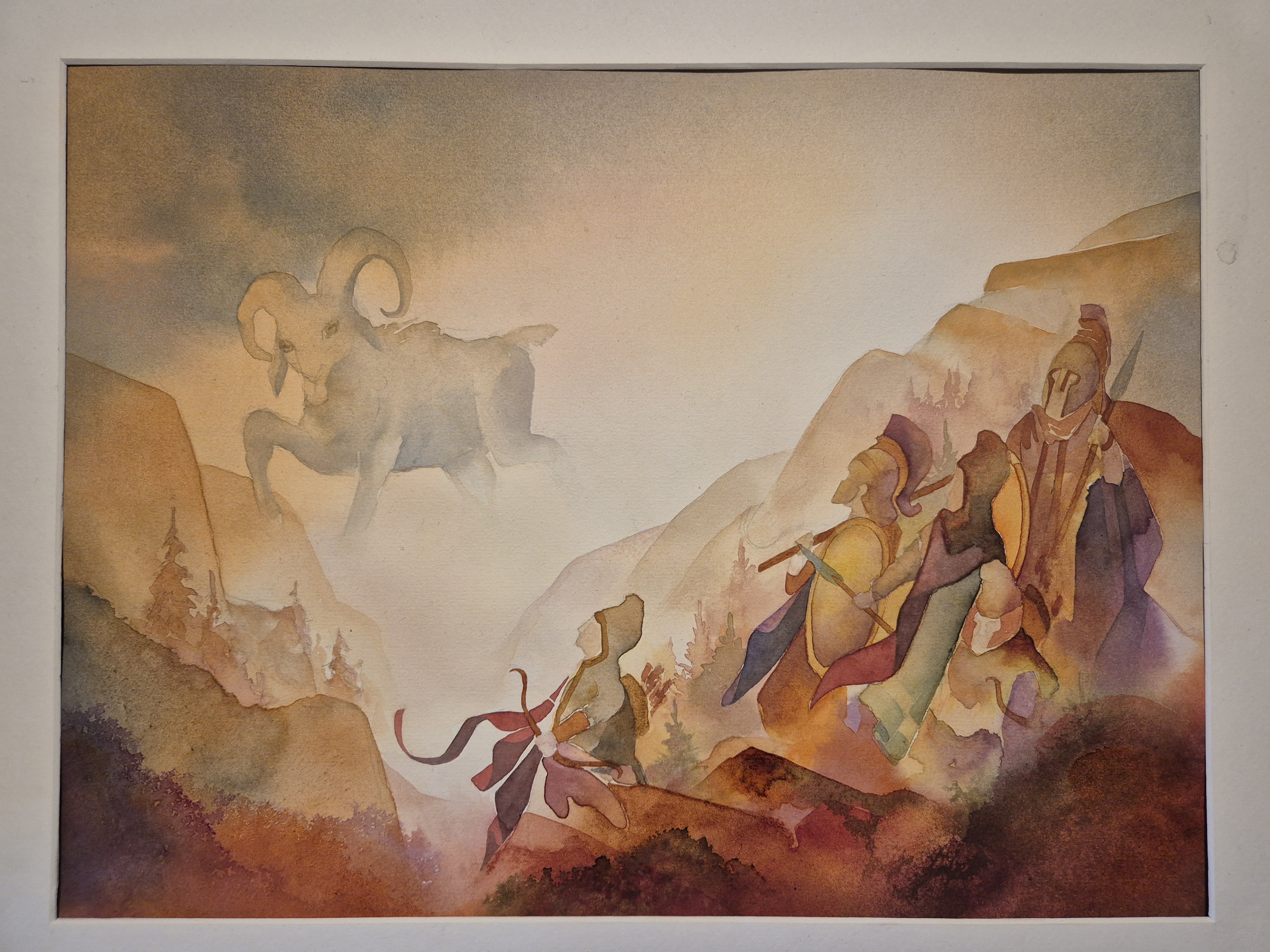 Vilsna Greker skådar Getfadern, 30 x 40 cm